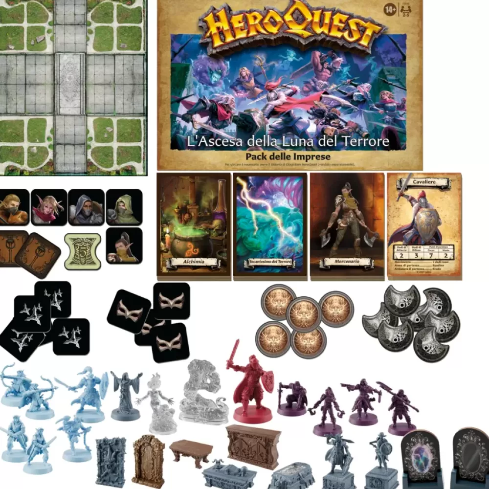 Clearance Avalon Hill, Heroquest, Pack Delle Imprese L'Ascesa Della Luna Del Terrore, E Necessario Avere Il Sistema Di Gioco Base Heroquest, Dai 14 Anni In Su Giochi Di Strategia