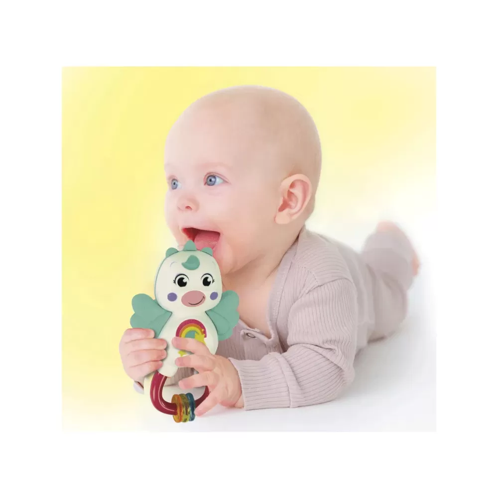 New Little Unicorn Rattle Sonaglino Neonato Con Massaggiagengive Trillini E Sonagli