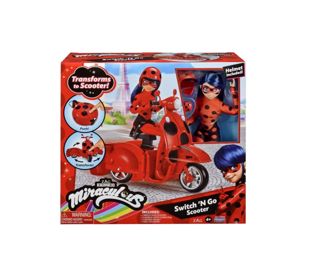Flash Sale Bandai Miraculous Scooter Trasformabile Bambola Articolata Ladybug Da 26Cm Fashion Dolls