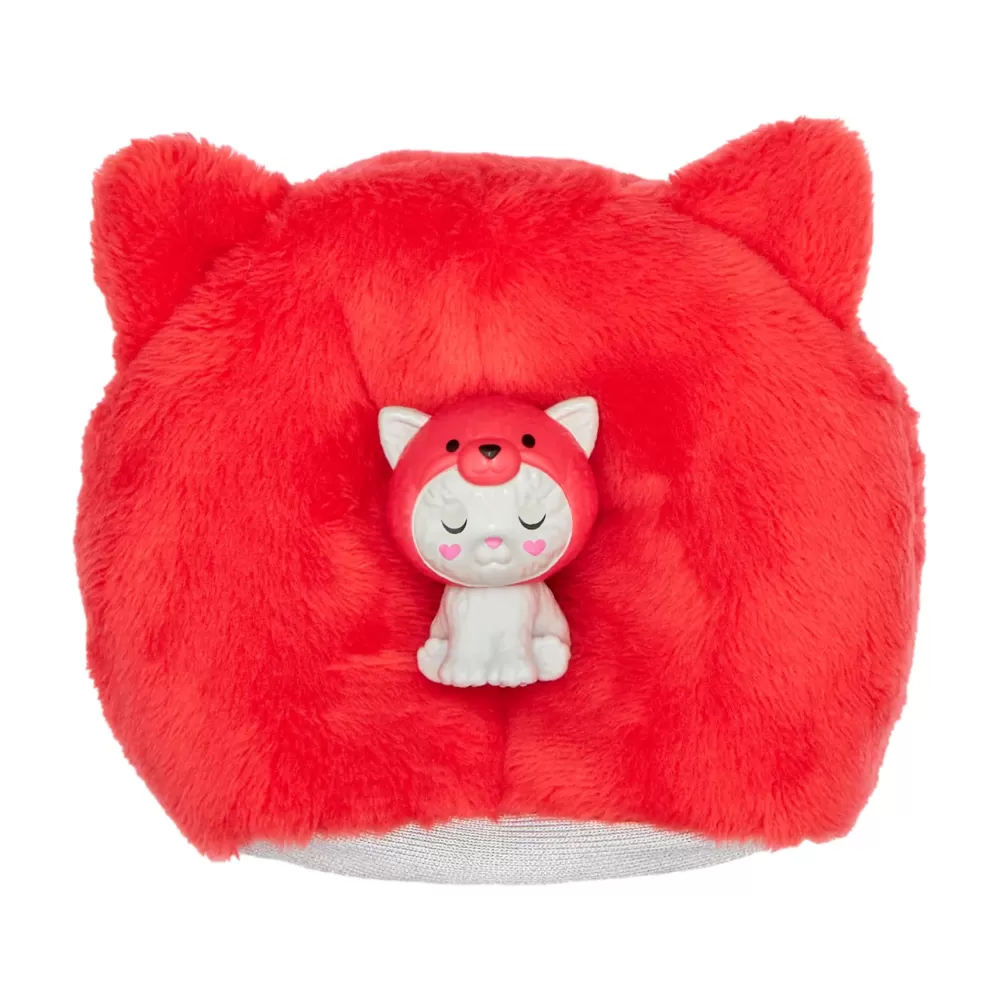 Store Cutie Reveal Bambola Con Costume Di Peluche Da Gattino-Panda Rosso E 10 Accessori A Sorpresa Cambia Colore, Serie Amici Cuccioli Fashion Dolls