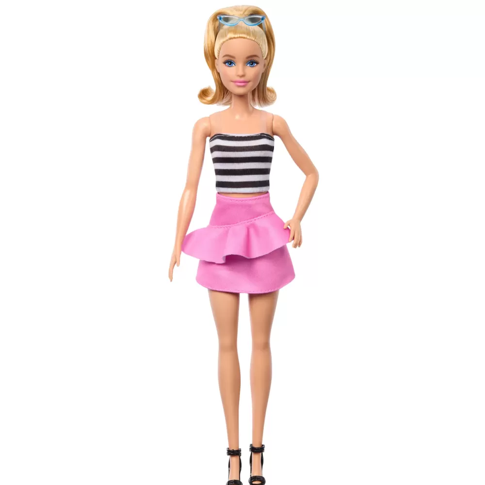Best Fashionistas N. 213 Da Collezione 65° Anniversario, Bambola Bionda Con Top A Righe Fashion Dolls