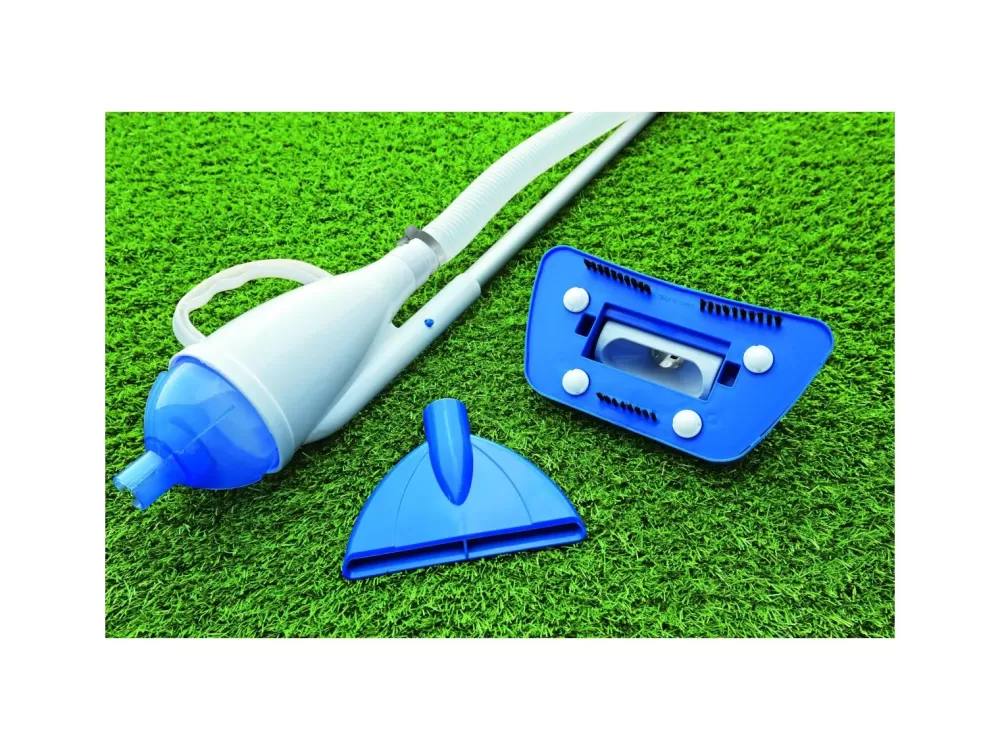 Sale Aspiratore Funziona Con Pompe Da 2.006 Lt/H E Superiori, Tubo Da Mt. 6 E Mm. 32 Di Diametro Incluso, Ideale Per Tutte Le Piscine, Asta In Alluminio In 4 Sezioni, 3 Adattatori Piscine Da Giardino