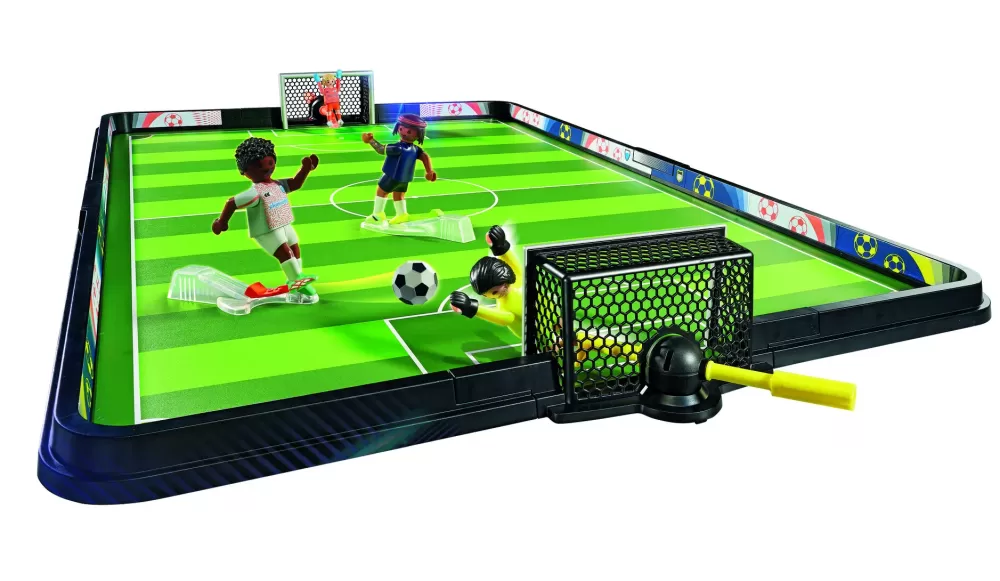 Best Sale Calciatore Con Meccanismo Per Calciare, Portiere Con Asta Mobile E Istruzioni Di Gioco. Set Costruzioni