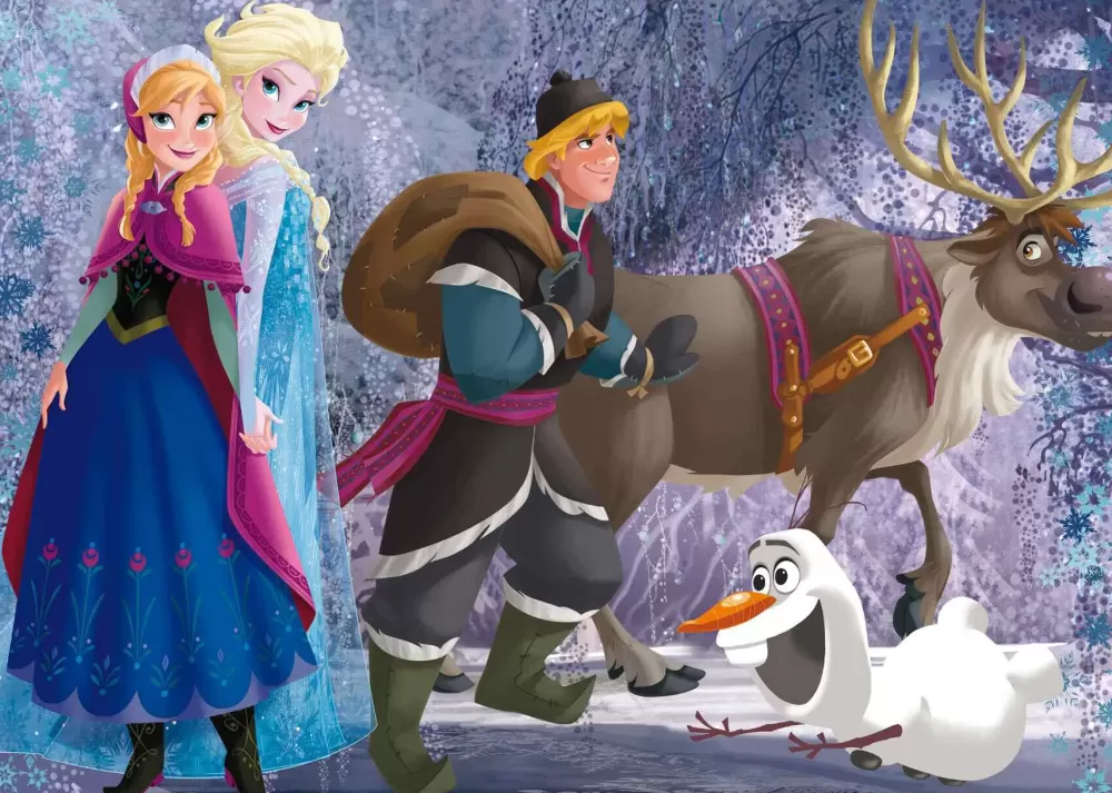Cheap Disney Puzzle Df Maxi Floor 108 Frozen On The Walk Puzzle Per Bambini