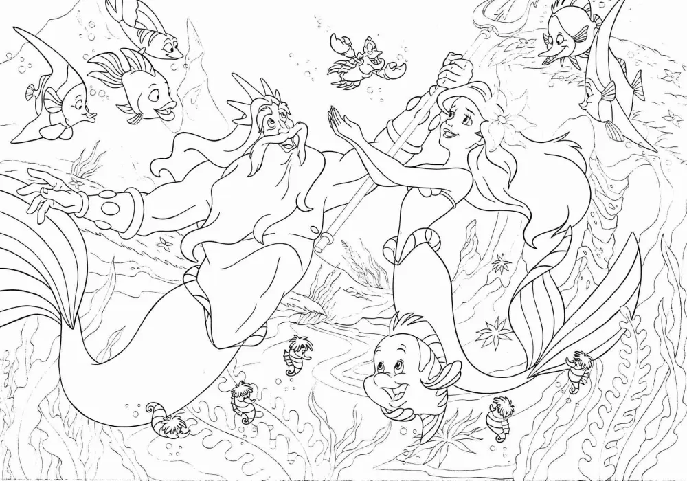 Store Disney Puzzle Df Maxi Floor 108 The Little Mermaid Puzzle Per Bambini