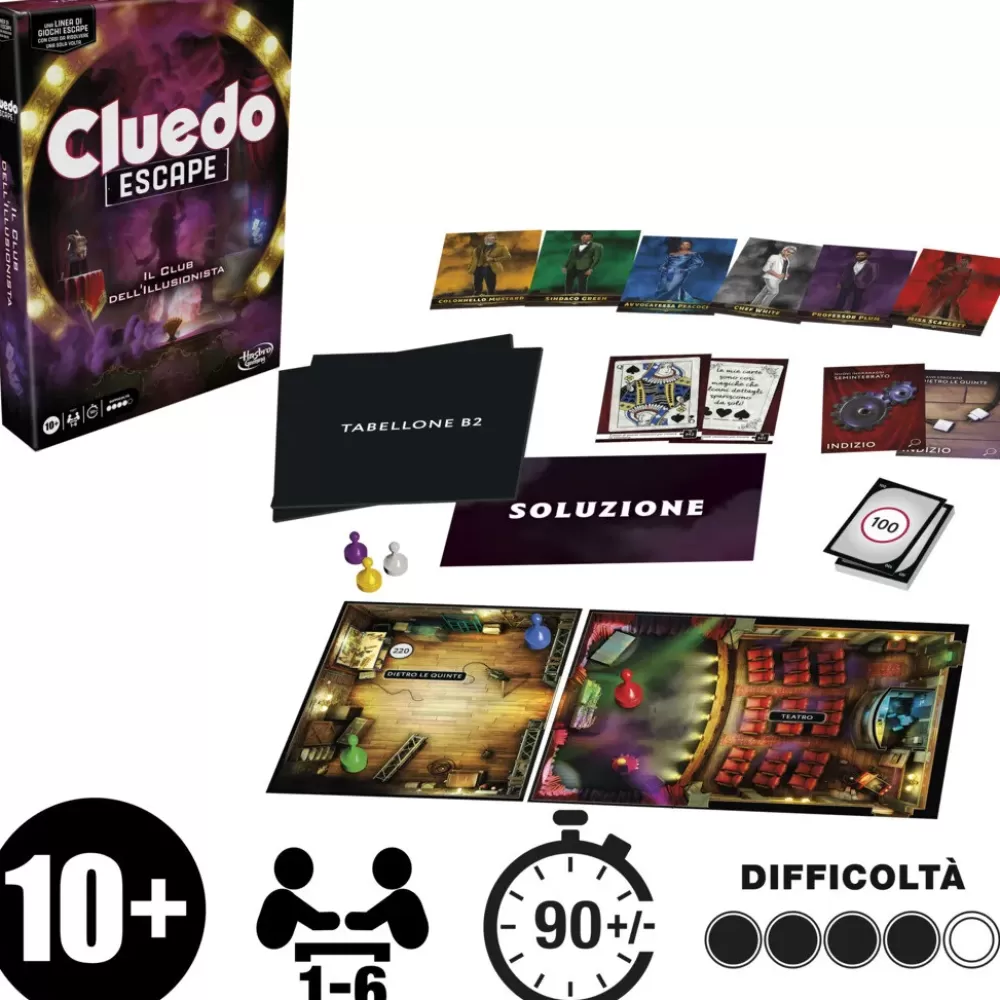 Cheap Cluedo Escape Il Club Dell'Illusionista, Gioco Di Mistero In Versione Escape Room Giochi Escape Room Ed Enigmi