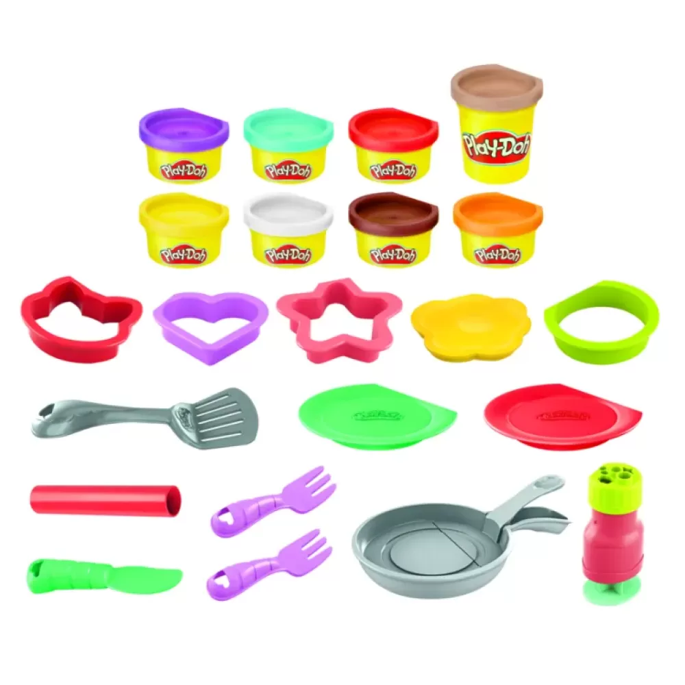 Sale Hasbro Kitchen Creations Flip 'N Pancakes, Per Bambini Dai 3 Anni In Su, Con 8 Colori, 14 Componenti Plastilina E Pasta Modellabile