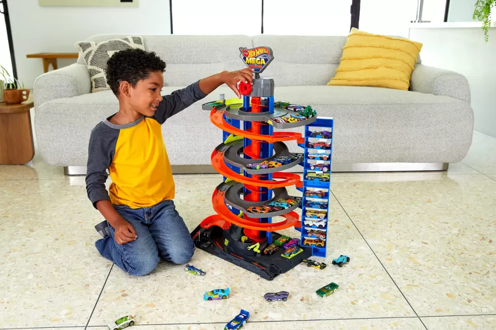 Cheap City Playset Mega Garage Twist Con 1 Veicolo 1:64 Garage E Circuiti