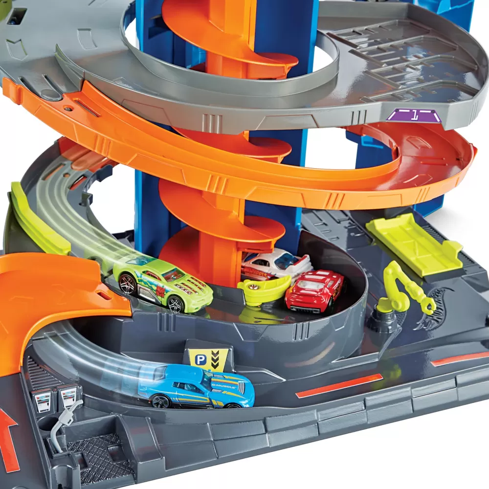 Cheap City Playset Mega Garage Twist Con 1 Veicolo 1:64 Garage E Circuiti