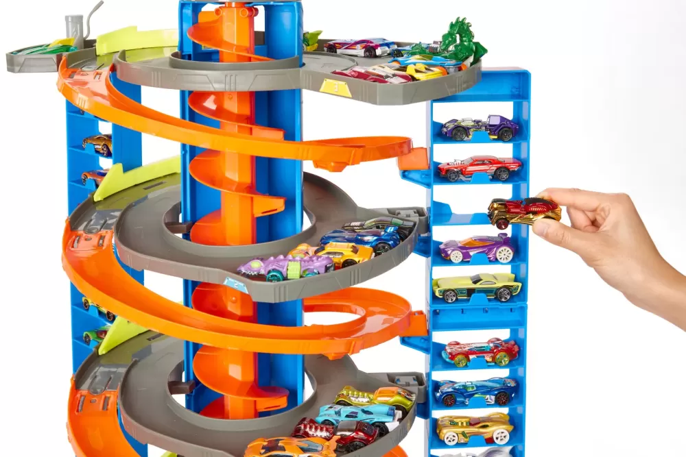 Cheap City Playset Mega Garage Twist Con 1 Veicolo 1:64 Garage E Circuiti