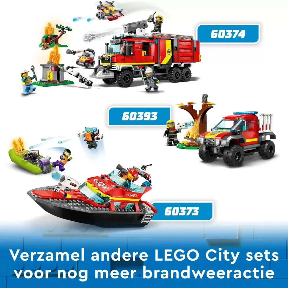 Cheap Fire 60374 Autopompa Dei Vigili Del Fuoco, Unita Di Comando Pompieri, Camion Giocattolo E Droni, Giochi Per Bambini Mattoncini