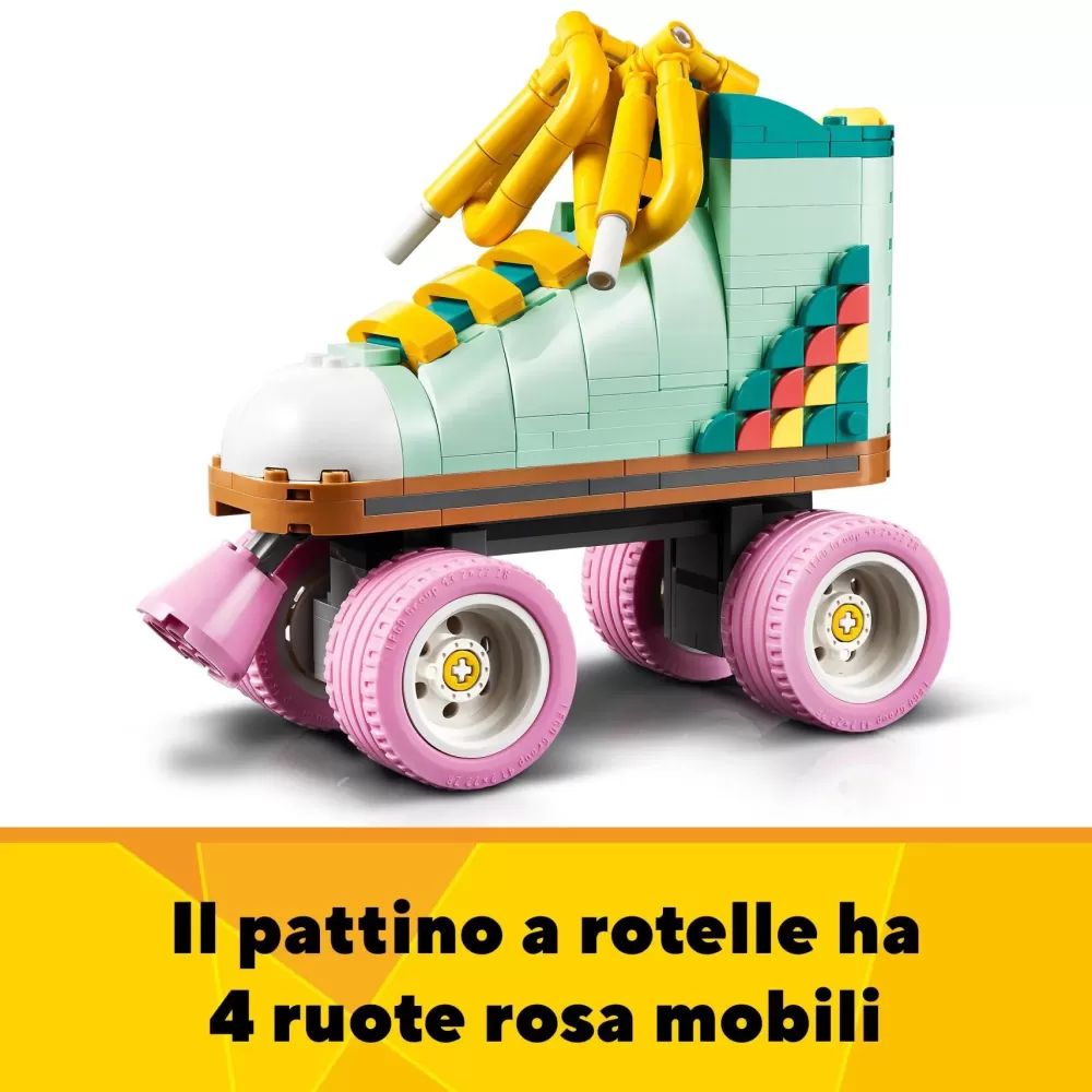 Store 31148 3In1 Pattino A Rotelle Retro Trasformabile In Mini Skateboard O Radio Giocattolo, Giochi Per Bambini 8+ Mattoncini