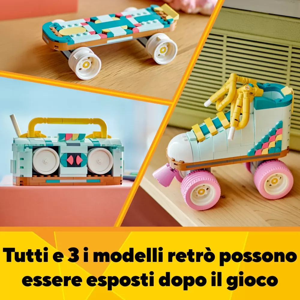 Store 31148 3In1 Pattino A Rotelle Retro Trasformabile In Mini Skateboard O Radio Giocattolo, Giochi Per Bambini 8+ Mattoncini