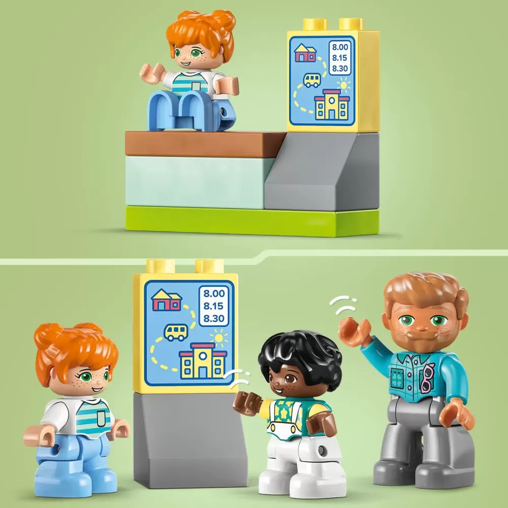 Online 10988 Lo Scuolabus, Gioco Educativo Con Veicolo E Personaggi, Regalo Didattico Per Bambini E Bambine Da 2+ Anni Mattoncini