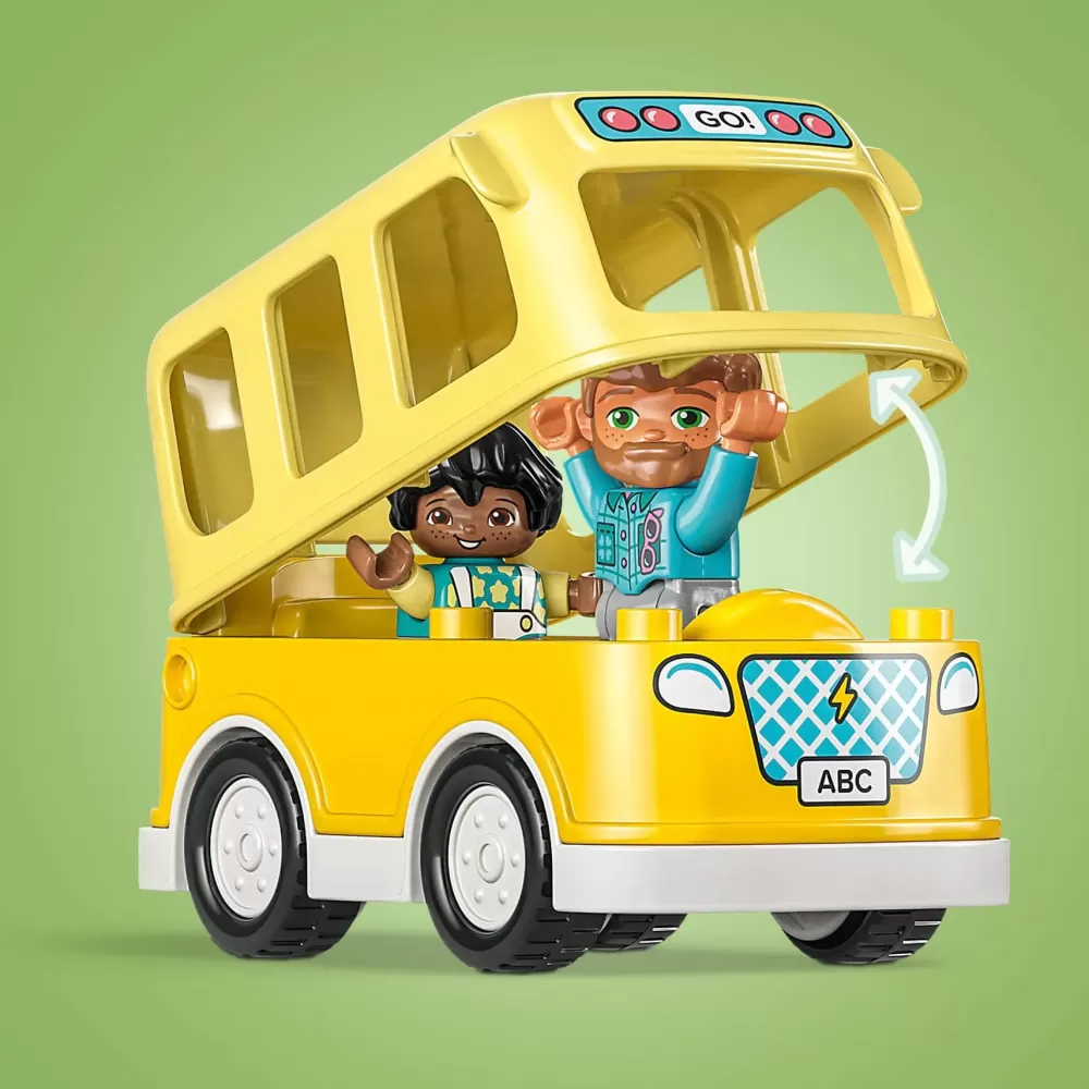 Online 10988 Lo Scuolabus, Gioco Educativo Con Veicolo E Personaggi, Regalo Didattico Per Bambini E Bambine Da 2+ Anni Mattoncini