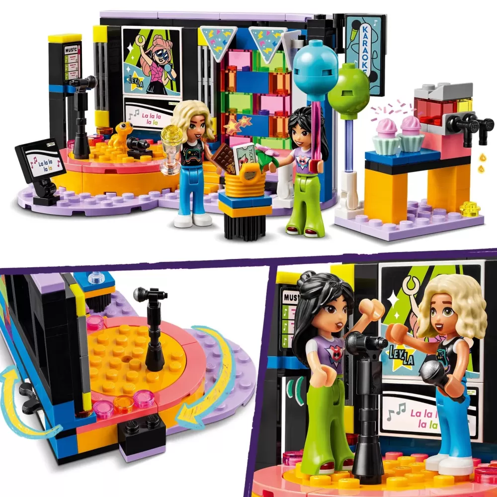 Online 42610 Karaoke Party, Giochi Musicali Per Bambini Di 6+ Anni Con Palco Girevole E 2 Mini Bamboline Di Liann E Nova Mattoncini