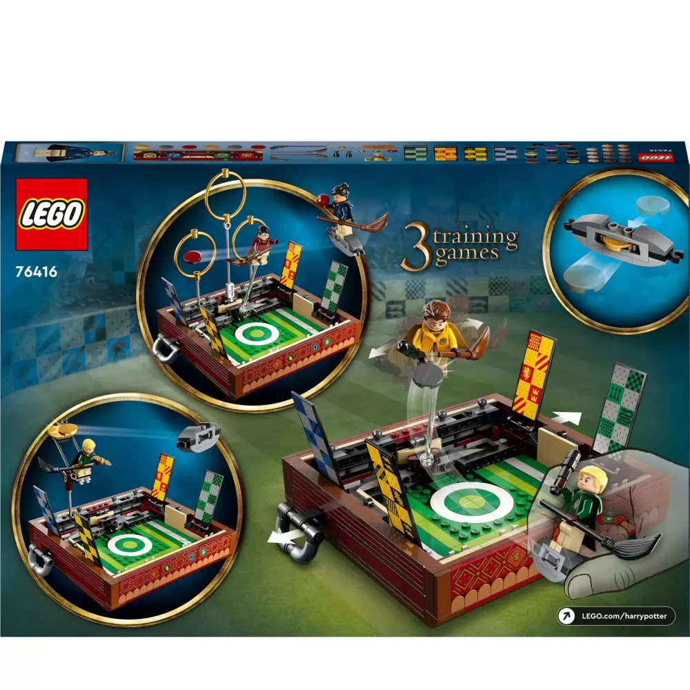 Outlet Lego 76416 Baule Del Quidditch, Gioca A 3 Diverse Sfide Fino A Due Giocatori, Con Minifigure Di Draco Malfoy Mattoncini