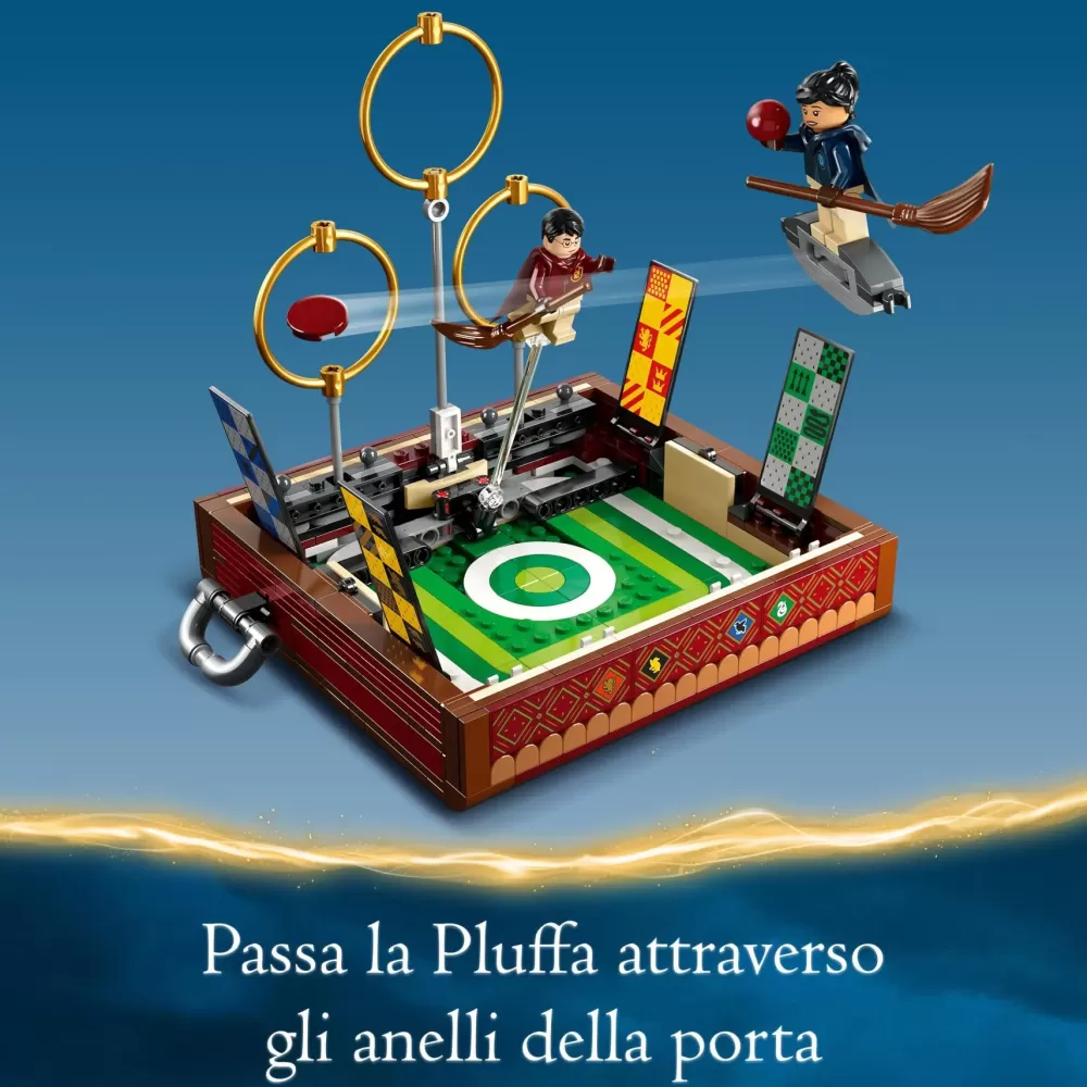 Outlet Lego 76416 Baule Del Quidditch, Gioca A 3 Diverse Sfide Fino A Due Giocatori, Con Minifigure Di Draco Malfoy Mattoncini