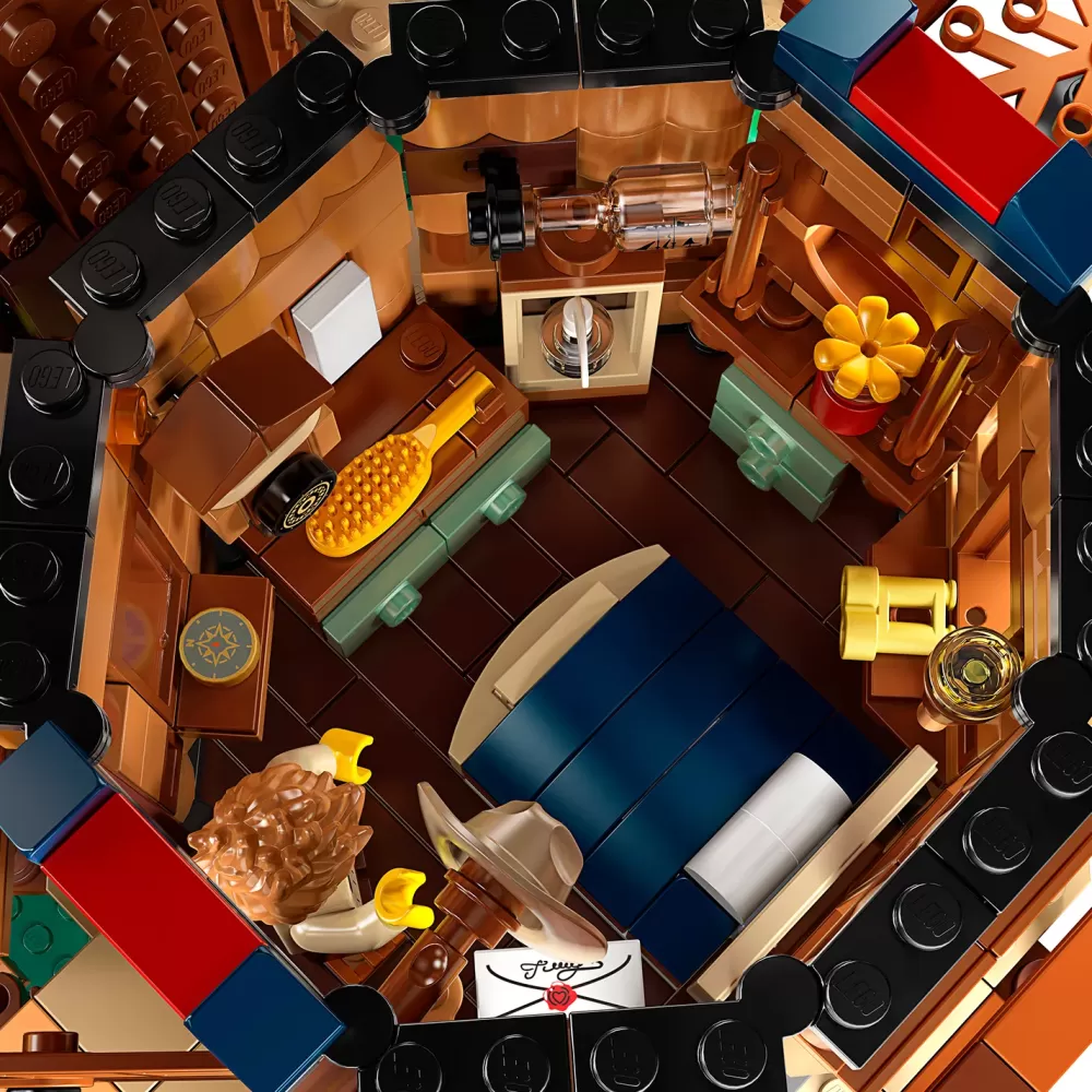 Online Ideas 21318 Casa Sull'Albero, Modellino Da Costruire Con Elementi In Plastica Pe, Con 3 Casette E Minifigure, Idee Regalo Mattoncini