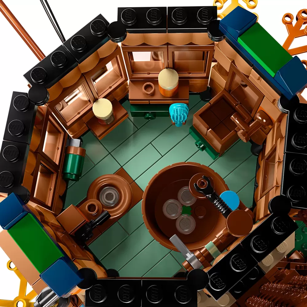 Online Ideas 21318 Casa Sull'Albero, Modellino Da Costruire Con Elementi In Plastica Pe, Con 3 Casette E Minifigure, Idee Regalo Mattoncini
