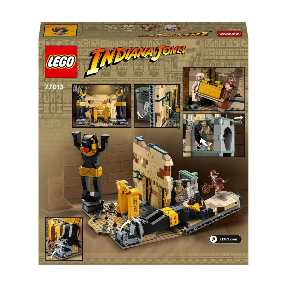 New Indiana Jones 77013 Fuga Dalla Tomba Perduta, Gioco Con Tempio E Minifigure Della Mummia Da I Predatori Dell'Arca Perduta Mattoncini