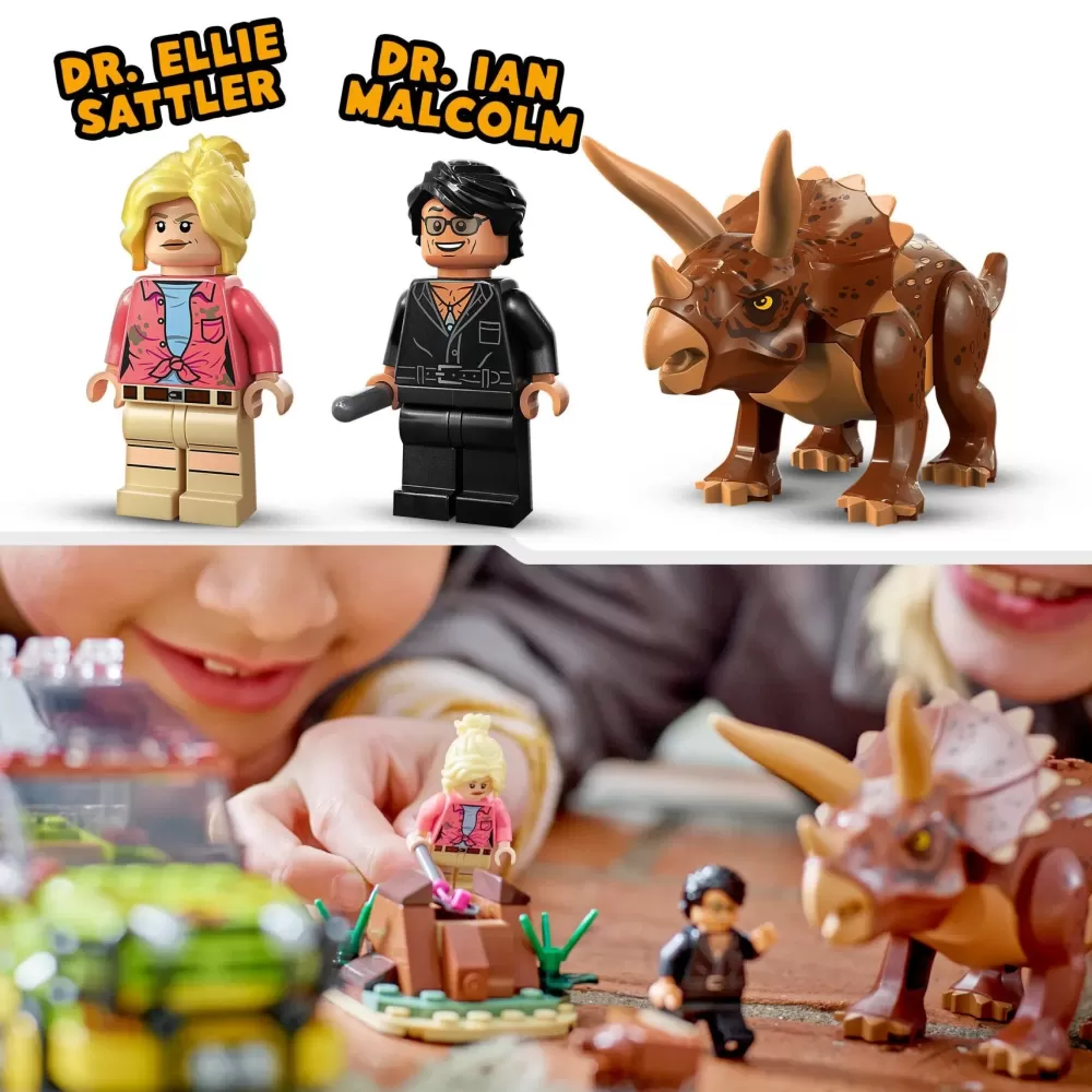 Fashion Lego Jurassic Park 76959 La Ricerca Del Triceratopo, Dinosauro Giocattolo Per Bambini 8+ Anni, Collezione 30° Anniversario Mattoncini