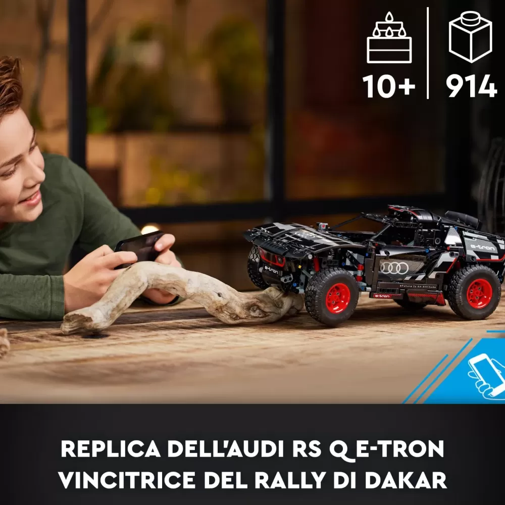 Online 42160 Audi Rs Q E-Tron, Macchina Telecomandata Da Rally, Modellino Auto Con App Control+, Giocattoli Ragazzi 10+ Mattoncini
