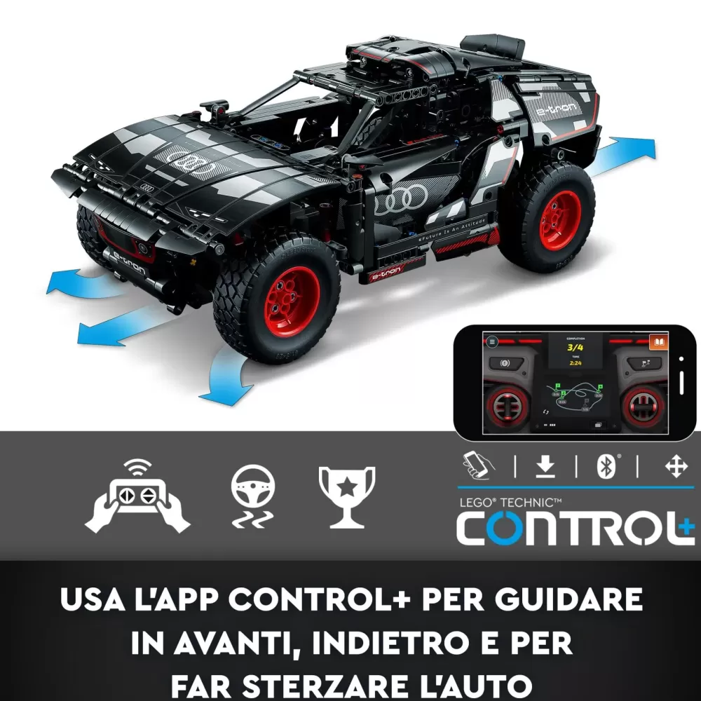 Online 42160 Audi Rs Q E-Tron, Macchina Telecomandata Da Rally, Modellino Auto Con App Control+, Giocattoli Ragazzi 10+ Mattoncini