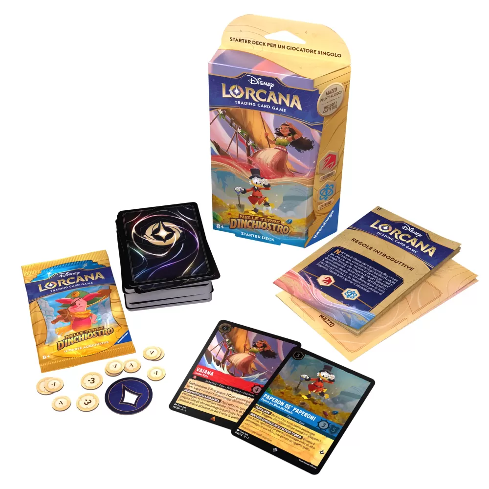 Store Disney Starter Deck Rubino & Zaffiro Nelle Terre D'Inchiostro Ravensburger Giochi Di Carte