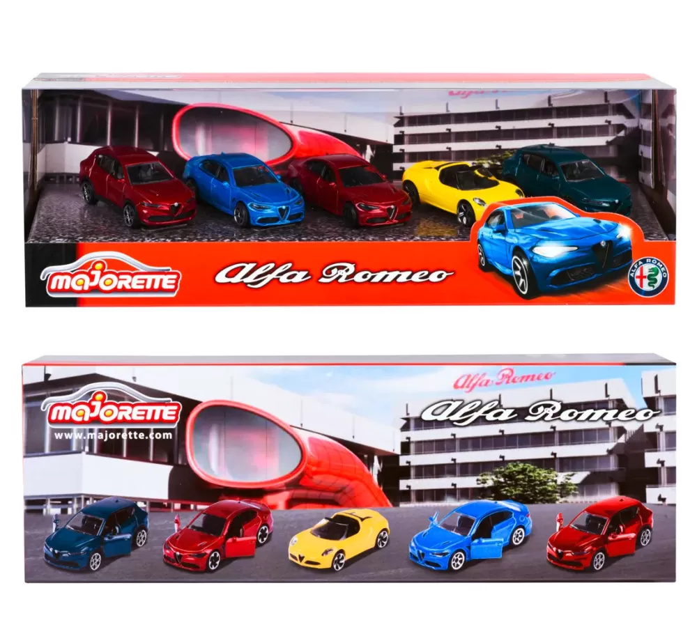 Cheap Giftpack Alfa Romeo, 5 Modelli Esclusivi In Metallo Pressofuso, Sistema A Ruota Libera, Parti Apribili Modellini Veicoli In Scala
