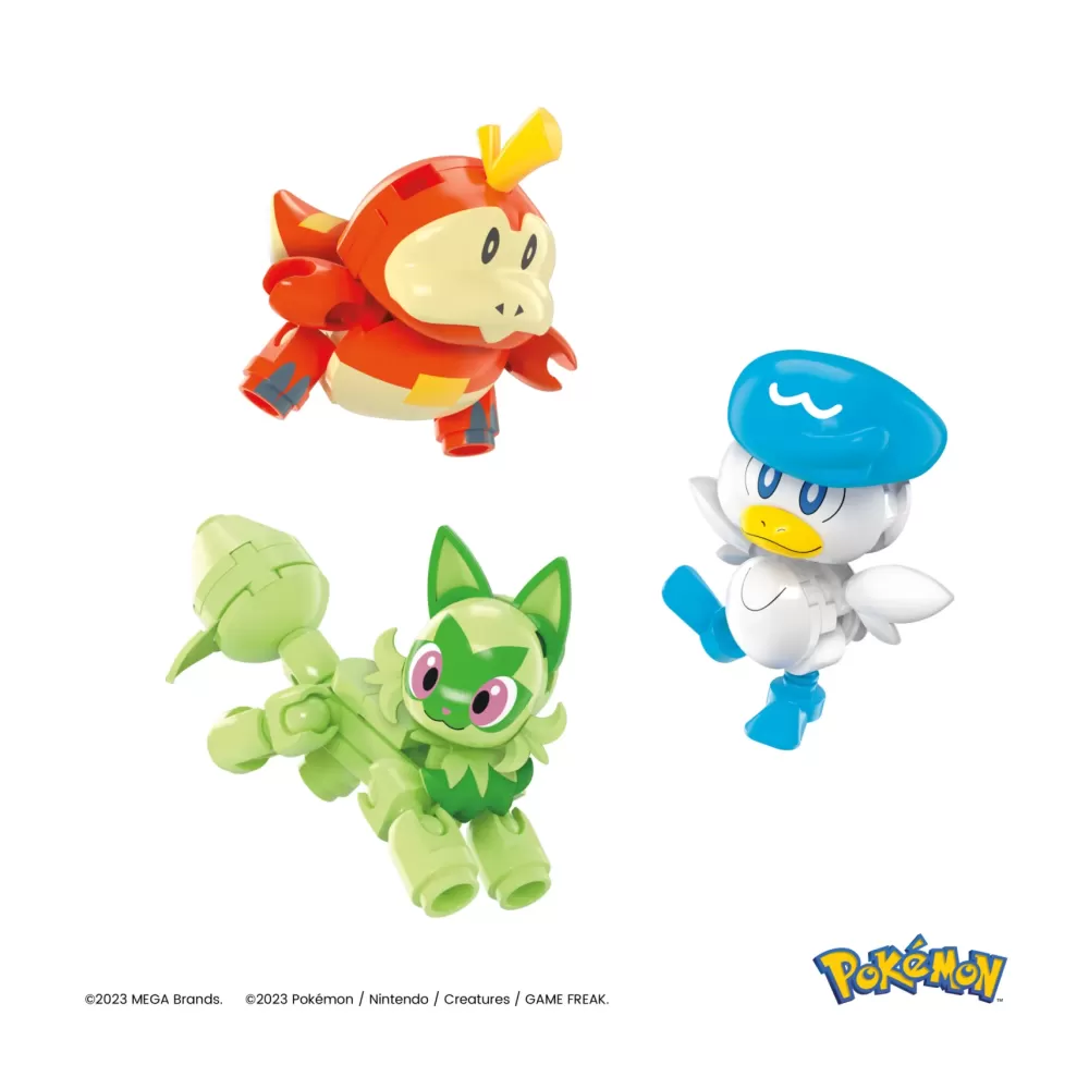 Shop Mega Team Della Regione Di Paldea, Set Con 4 Personaggi E 1 Poke Ball Da Costruire Con 79 Pezzi, Include Pikachu, Fuecoco, Sprigatito E Quaxly, 6+ Anni, Hpx92 Costruzioni Bambini