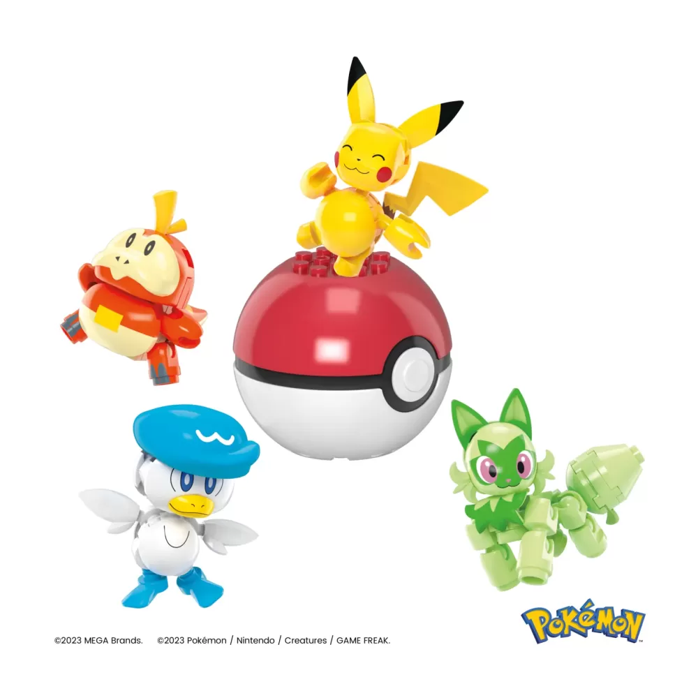 Shop Mega Team Della Regione Di Paldea, Set Con 4 Personaggi E 1 Poke Ball Da Costruire Con 79 Pezzi, Include Pikachu, Fuecoco, Sprigatito E Quaxly, 6+ Anni, Hpx92 Costruzioni Bambini