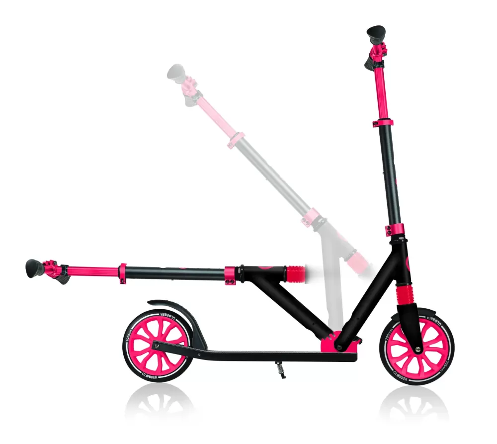 New Monopattino Nl 205 Ripiegabile Nero E Rosso Adatto Per Bambini 7 12 Anni Monopattini