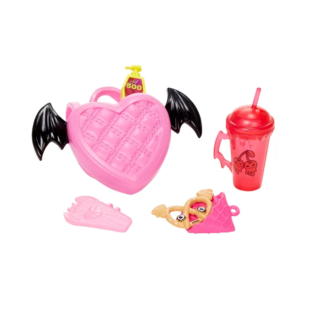 Best Sale Draculaura, Bambola Con Accessori E Cucciolo Di Pipistrello, Snodata E Alla Moda Con Capelli Rosa E Neri, Giocattolo Per Bambini, 4+ Anni, Hhk51 Fashion Dolls