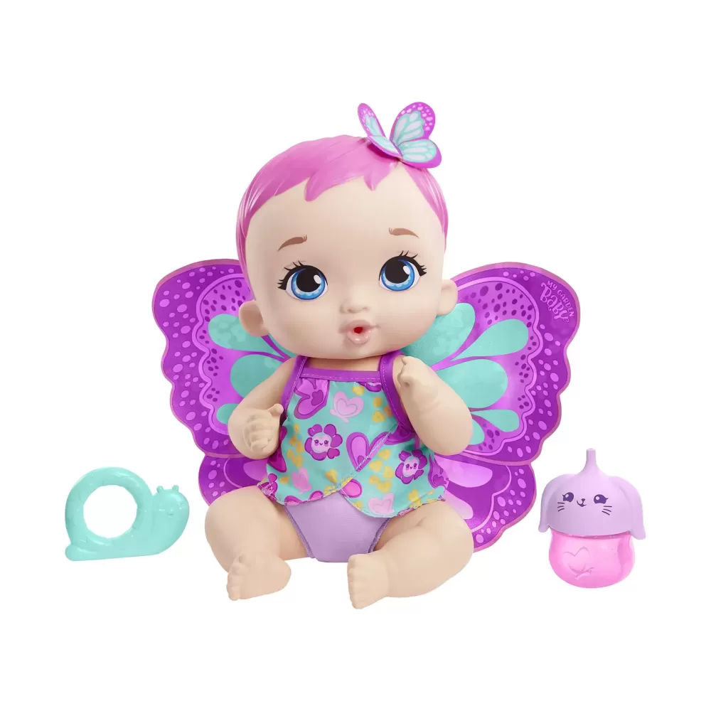 Flash Sale , Bambola Junior Farfalla Rosa (30 Cm) Con Pannolino Riutilizzabile, Vestiti E Ali Rimovibili; Giocattolo Per Bambini 2+ Anni, Gyp10 Bambolotti
