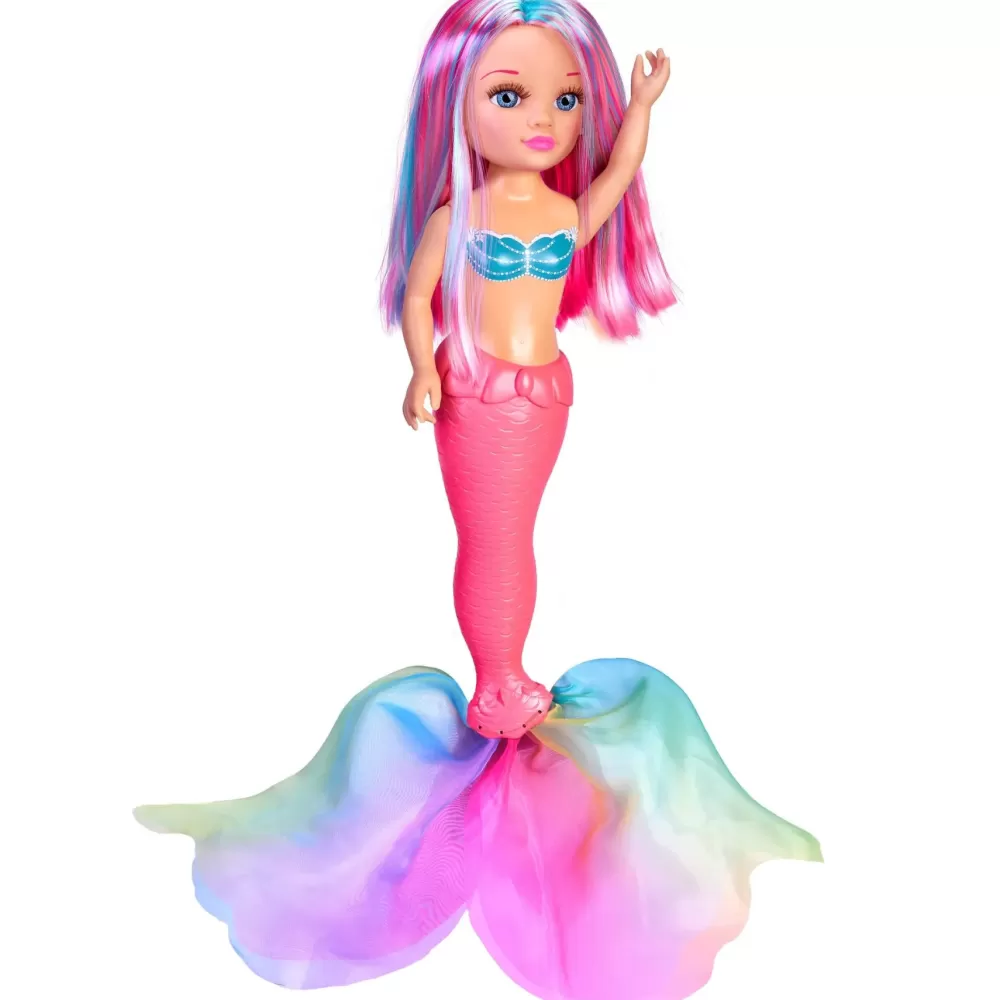 Best Sale Coral, Bambola Da 42 Cm Sirenetta Con Coda In Tessuto Colorato, Con Lunghi Capelli, Per Bambine/I Da 3 Anni Bambolotti