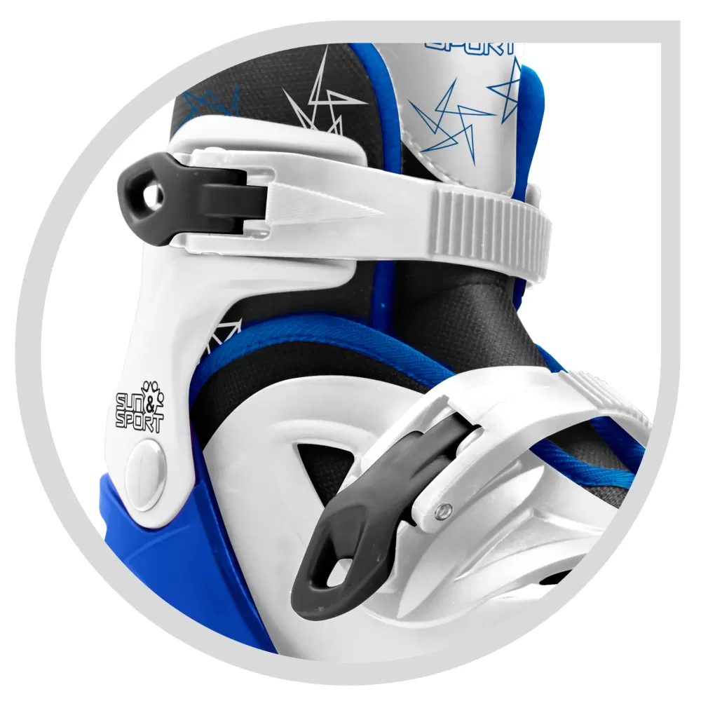 Best Pattini A 4 Ruote Con Taglia Regolabile E Sistema Frenante Per Bambini Misura 31-35, Fibbie Regolabili E Imbottitura Dello Stivale Disponibile In Blu E Rosa Pattini E Skateboard