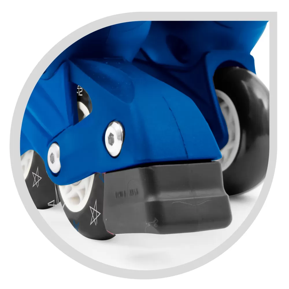 Best Pattini A 4 Ruote Con Taglia Regolabile E Sistema Frenante Per Bambini Misura 31-35, Fibbie Regolabili E Imbottitura Dello Stivale Disponibile In Blu E Rosa Pattini E Skateboard
