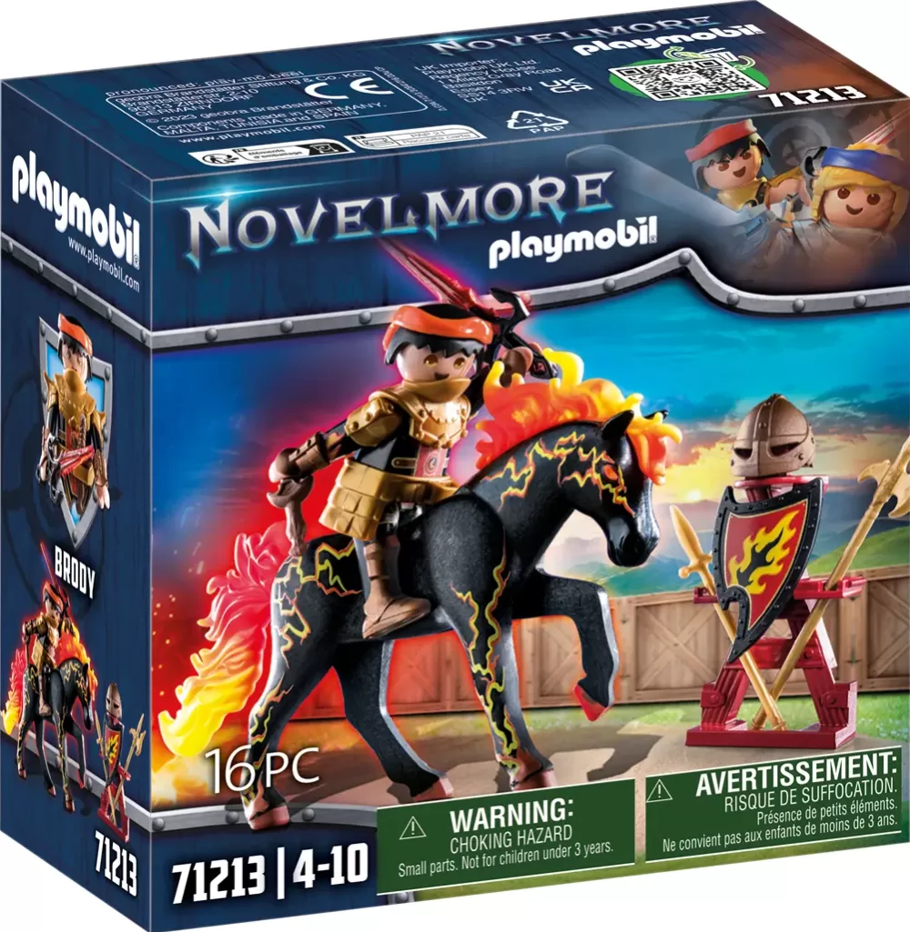 New Novelmore 71213 Guerrieri Di Burnham Cavaliere Di Fuoco, Giocattolo Per Bambini Dai 4 Anni In Su Set Costruzioni
