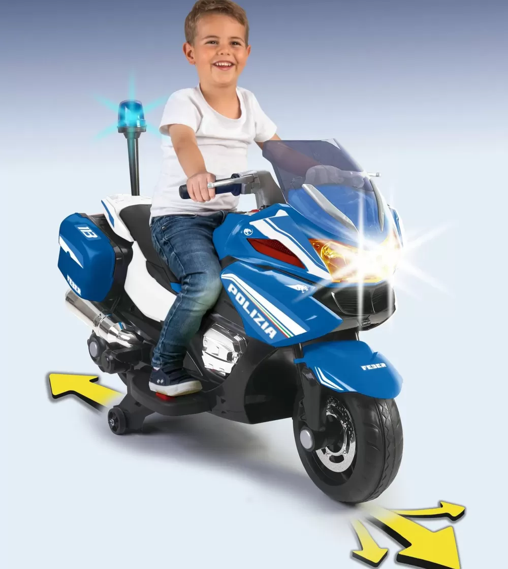 Best Sale Polizia Di Stato Moto 12V, Moto Elettrica Polizia Di Stato Con Luci E Suoni, Per Bambini/E Da 3 Anni Cavalcabili Elettrici