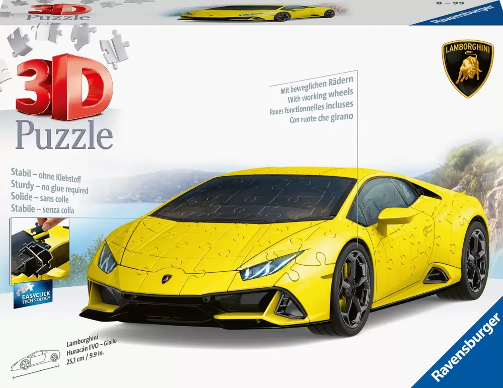 Shop Lamborghini Huracan Evo Gialla, 108 Pezzi, 8+ Anni Puzzle 3D