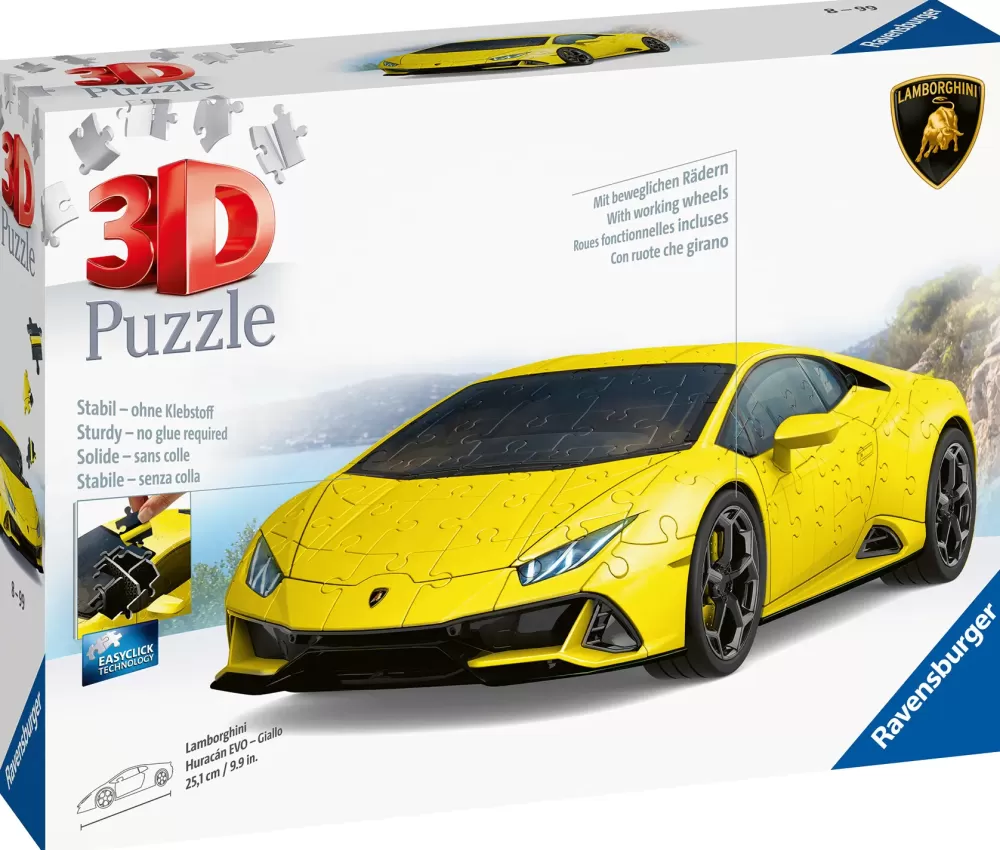 Shop Lamborghini Huracan Evo Gialla, 108 Pezzi, 8+ Anni Puzzle 3D