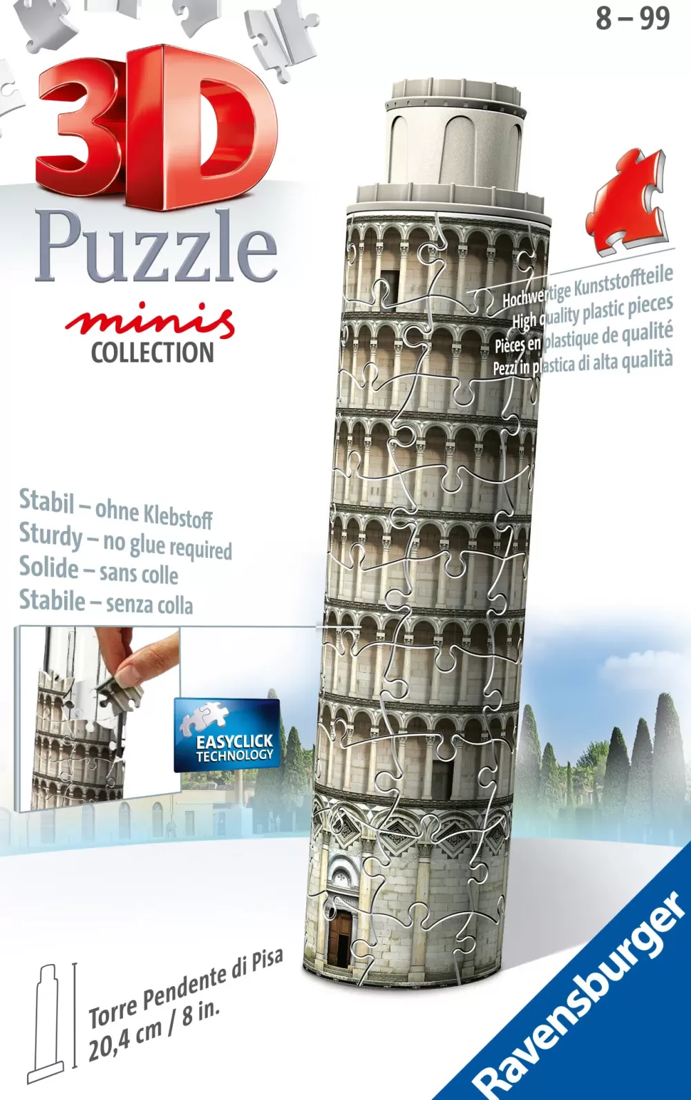 New Mini Torre Di Pisa, 54 Pezzi, 8 Anni Puzzle 3D