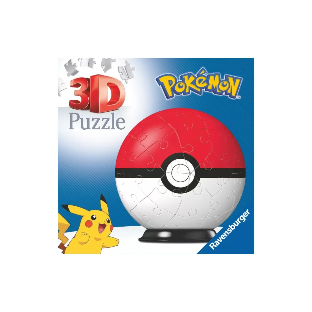 Fashion Ravensburger 3D Puzzle Pokeball Classica Rossa, 54 Pezzi, 6+ Anni Puzzle 3D
