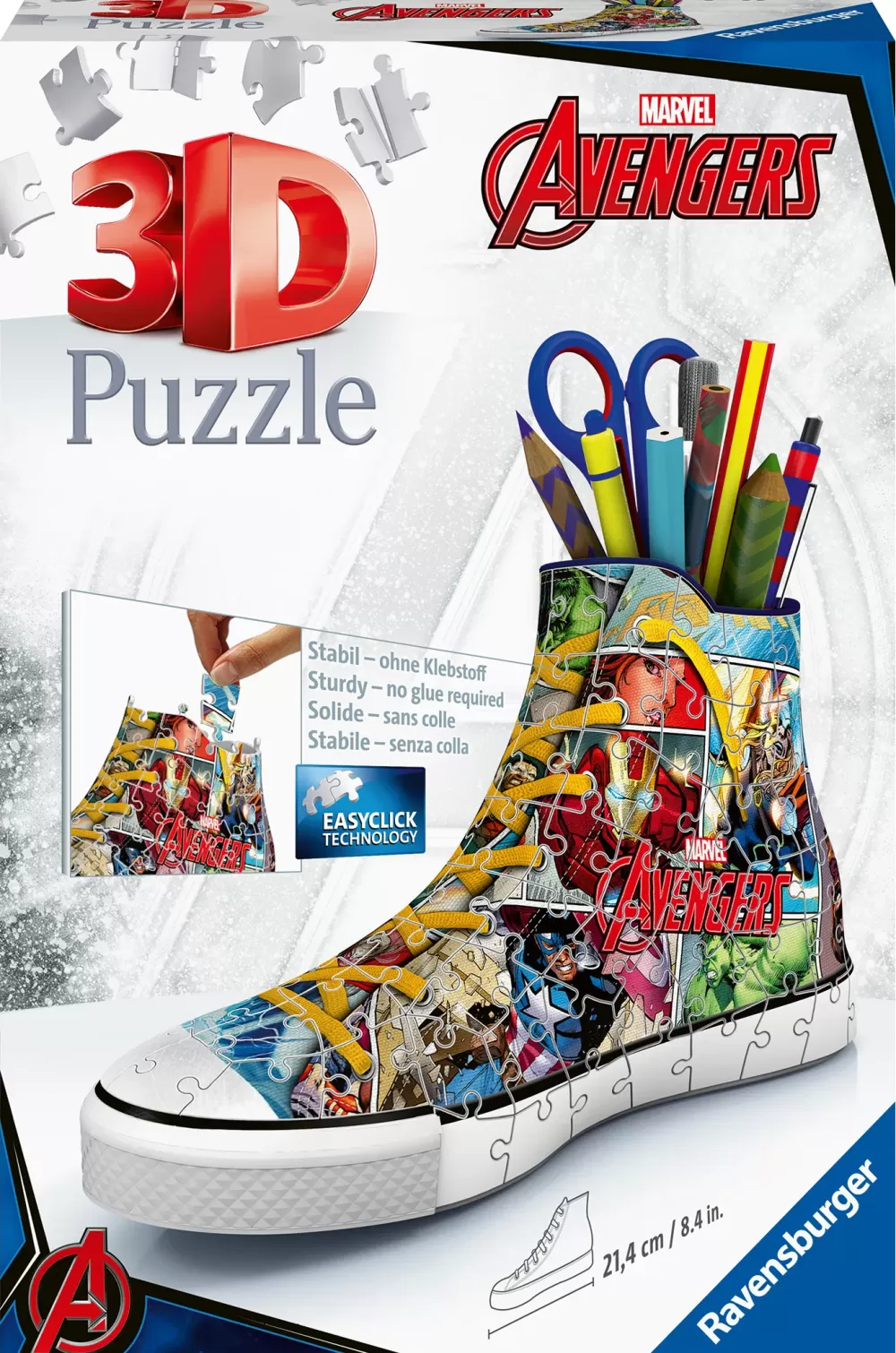 Best Sale 3D Puzzle Portapenne Sneaker Avengers, 108 Pezzi, 8+ Anni Puzzle 3D