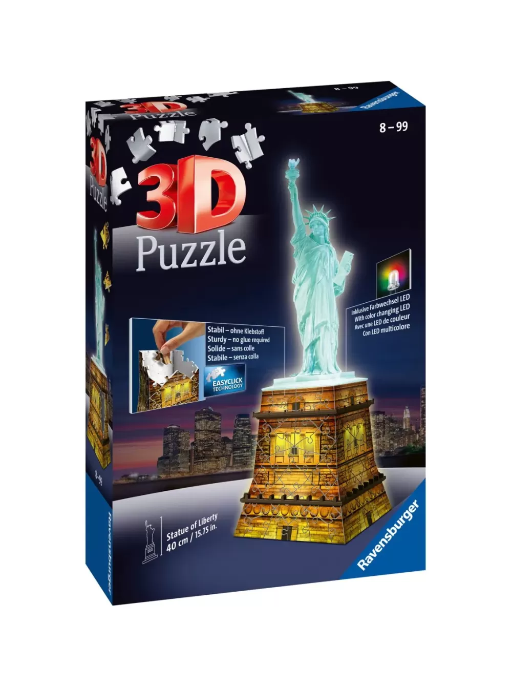 Hot Statua Della Liberta' Night Edition, Londra, 216 Pezzi, 10+ Anni Puzzle 3D