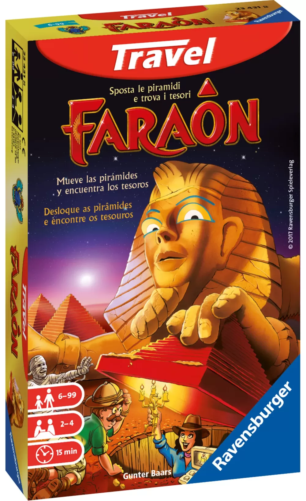 Store Faraon Travel Edition, Gioco Da Tavolo Tascabile, 2-4 Giocatori, 6+ Anni Giochi Tascabili E Da Viaggio