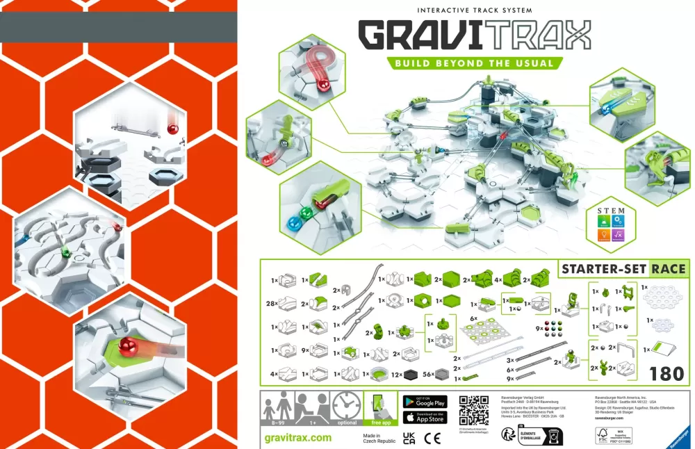 Clearance Ravensburger Starter Set Race, Gioco Innovativo Ed Educativo Stem, 8+ Giochi Di Strategia
