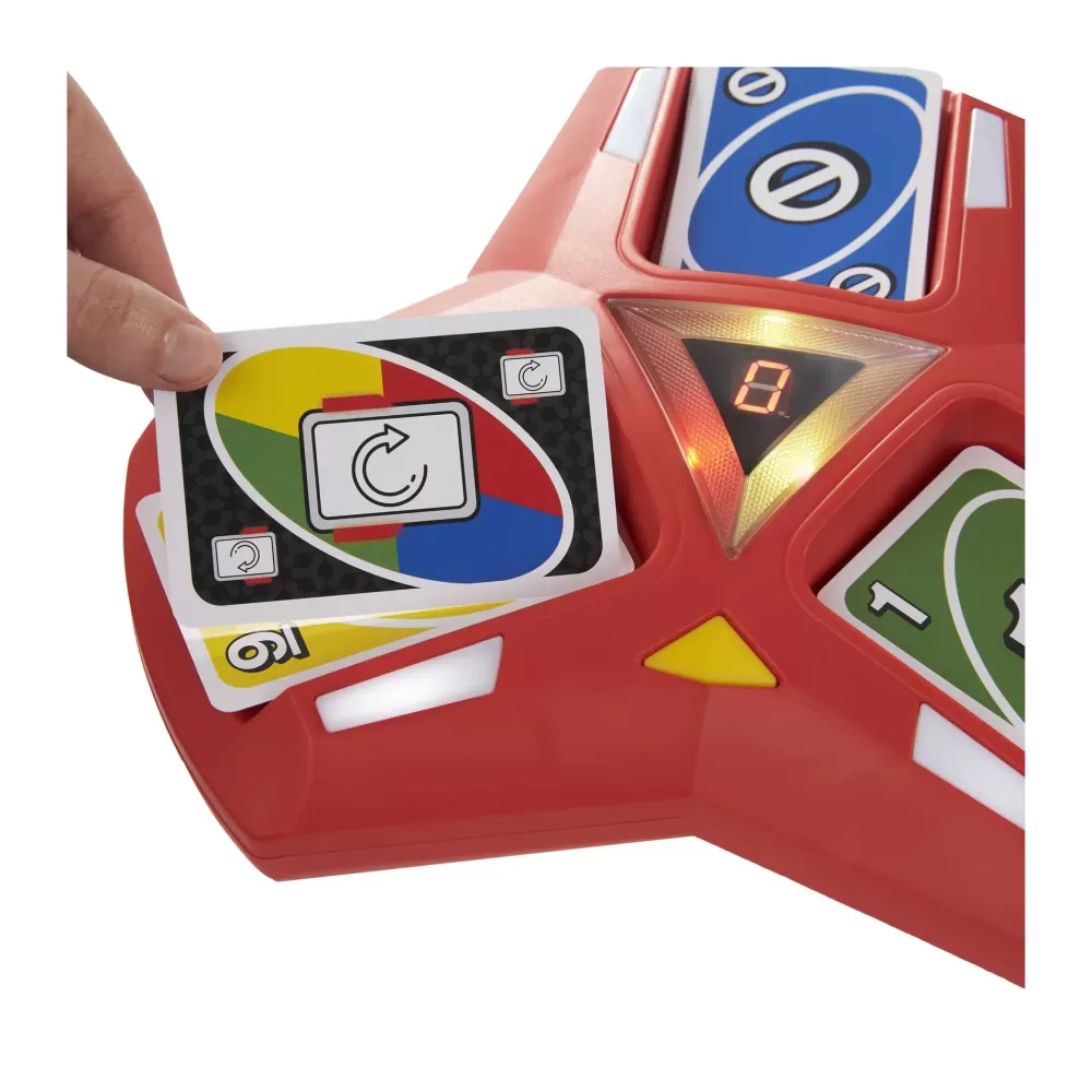 Online Uno Triple Play, Con Porta-Carte Con Luci E Suoni E 112 Carte, Per Ragazzi, Adulti E Bambini 7+ Anni Giochi Di Carte